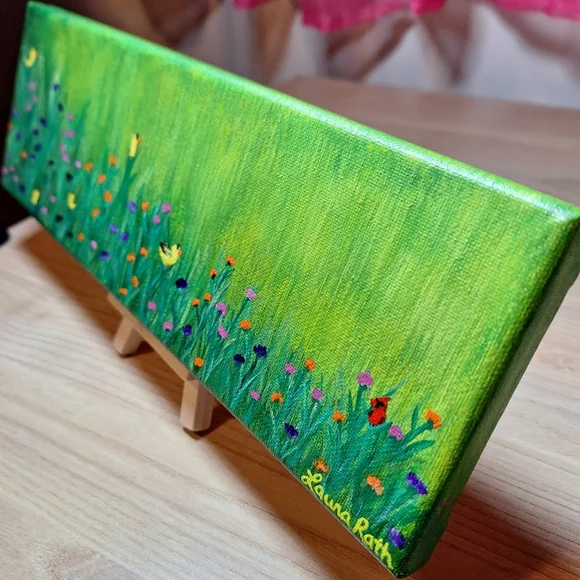 "In Bloom" Hand-painted Canvas - Picture 13 of 14